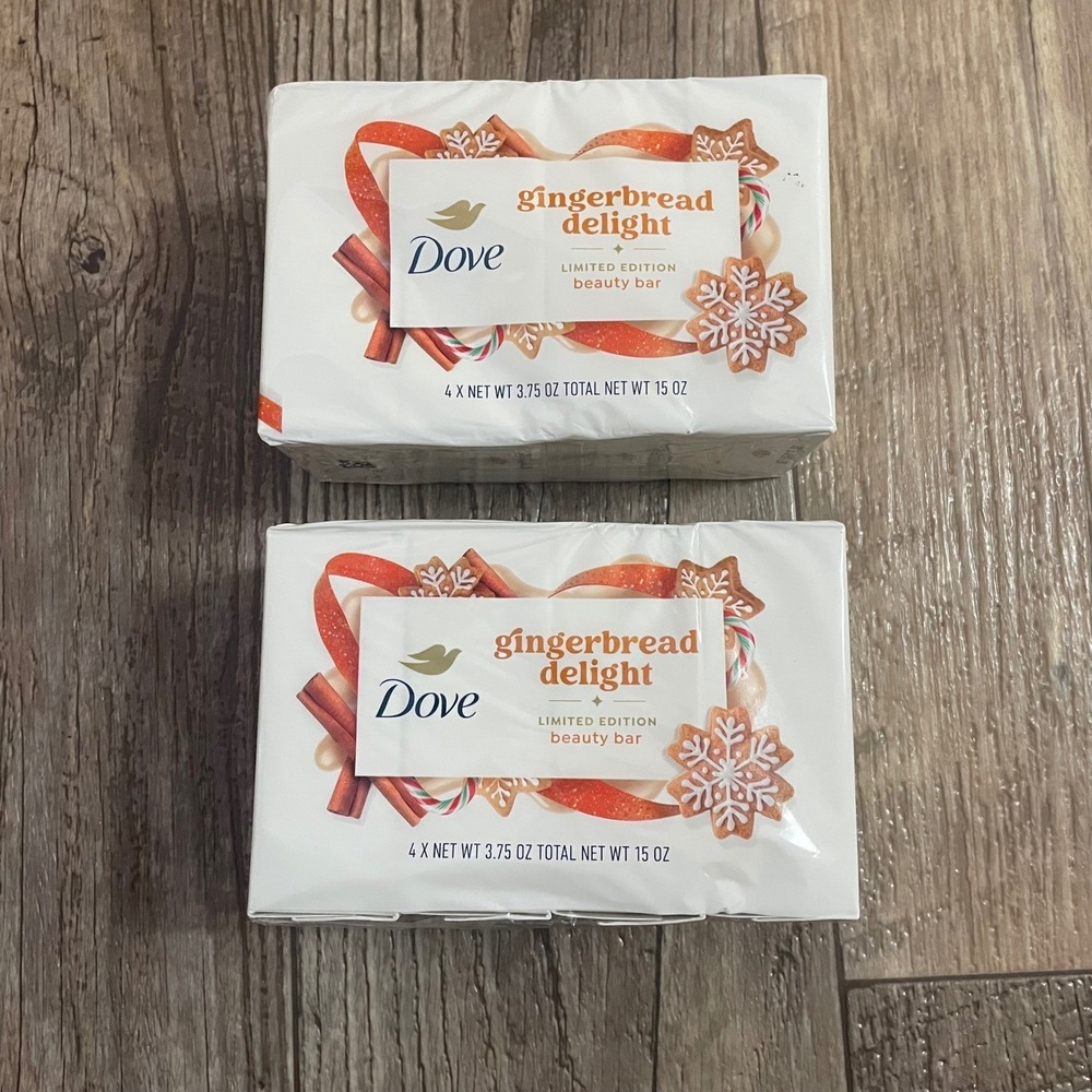 (8 Bars) Dove Gingerbread Delight Limited Edition Beauty Bar 3.75oz 2 Packs of 4